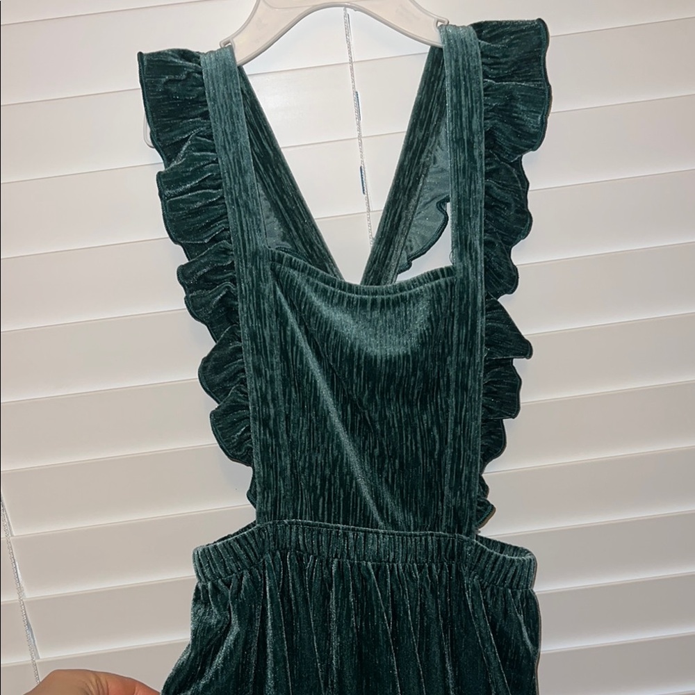 Cat & Jack Kids Green Velvet Dress